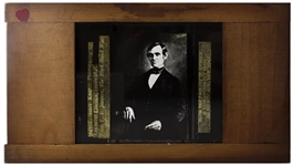 Abraham Lincoln Magic Lantern Slide -- The Earliest Known Portrait of Lincoln, Circa 1846